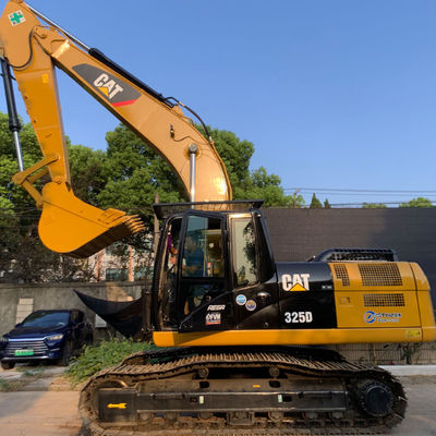 Landbouwgebruikte CAT-graafmachine Tweedehands graafmachine voor de boormachine CAT325D Gele kleur