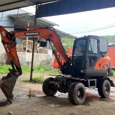 Gebruikte Mini Wheel Excavator Digger DOOSAN DH60 Tweedehands Excavator 5550 kg