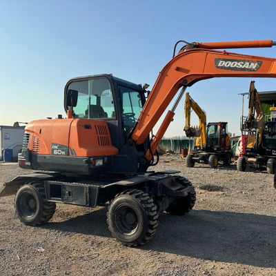 48 kW Gebruikte DOOSAN Graafmachine Doosan DX60W Hydraulische Crawler Graafmachine 5550 kg