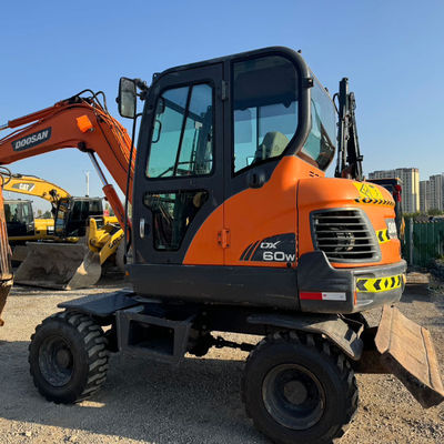 48 kW Gebruikte DOOSAN Graafmachine Doosan DX60W Hydraulische Crawler Graafmachine 5550 kg