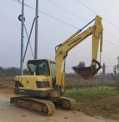 Tweedehands Hyundai 60 Graafmachine Digger Mini Hydraulische Crawler Graafmachine 5850kg