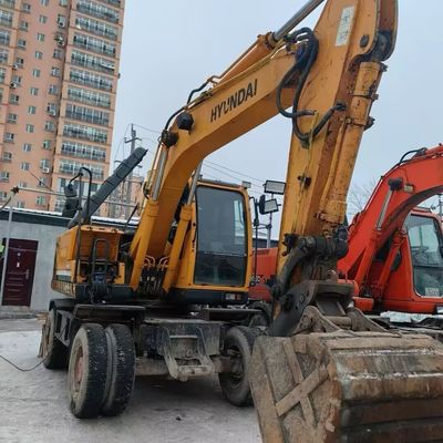 Hyundai 150w Gebruikte wiellaggraaf Heavy Duty Tweedehands Aardverhuizingsapparatuur