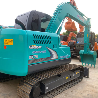 7000 kg Hydraulische gebruikte graafmachine Kobleco Sk75 41kw Graver voor de bouw