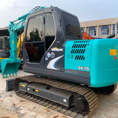 7000 kg Hydraulische gebruikte graafmachine Kobleco Sk75 41kw Graver voor de bouw