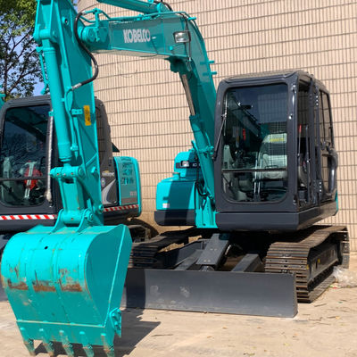 7000 kg Hydraulische gebruikte graafmachine Kobleco Sk75 41kw Graver voor de bouw