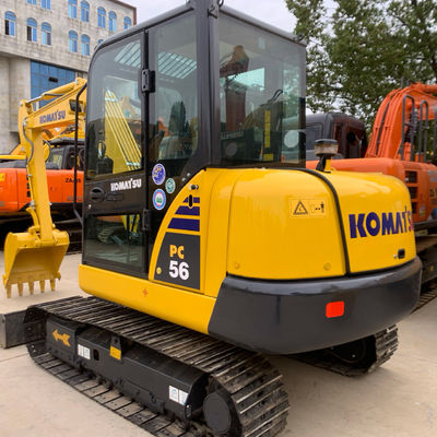 Crawler gebruikt Komatsu graafmachine Pc56 2e hand gravers Hoog werkend rendement