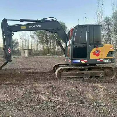 Volvo 80D Gebruikte mini graafmachine 42kw 2100 tpm Voor wegbouw