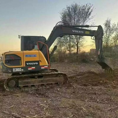Volvo 80D Gebruikte mini graafmachine 42kw 2100 tpm Voor wegbouw