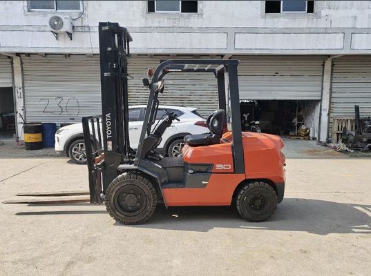 148kw 3 ton Toyota 30 Gebruikte vorkheftruck, Dieselmotor Tweede hand vorkheftruck